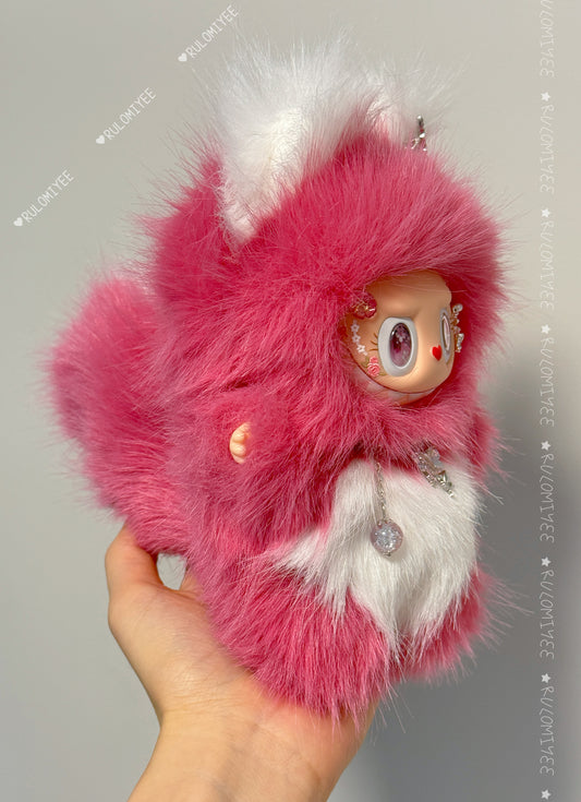 Pinkberry Flutter — OOAK Handmade Plush | Magnetic Kitty Tail Series